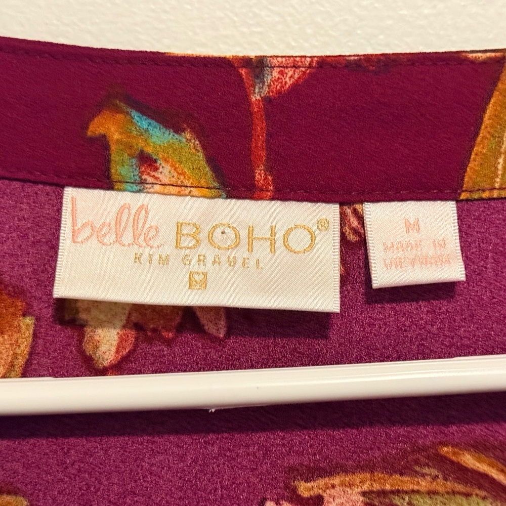 Belle Boho by Kim Gravel Floral V-Neck Long Sleeve - Picture 6 of 7